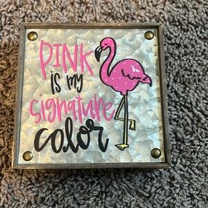 Small flamingo sign